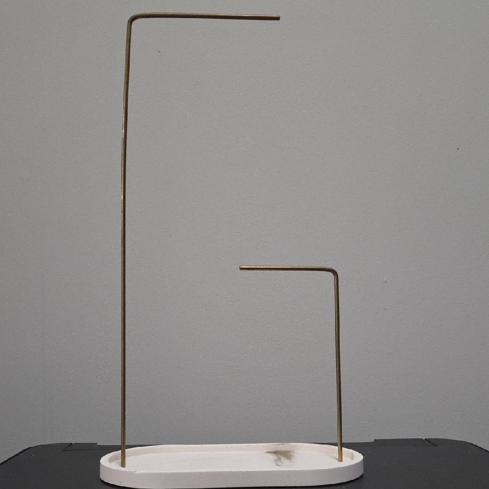Gold And White Jewelry Stand